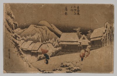 Kambara: Evening Snow by Utagawa Hiroshige