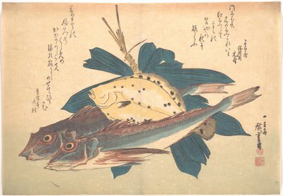 Kanagashira and Karei Fish, from the series Every Variety of Fish by Utagawa Hiroshige