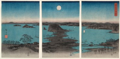Kanazawa in Moonlight, from the series Eight Views of Musashi Province by Utagawa Hiroshige