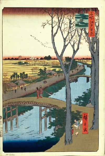 Koume Embankment One Hundred Famous Views of Edo, 1856-1858 by Utagawa Hiroshige