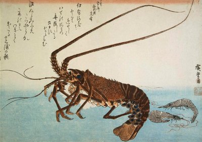 Lobster and Shrimps by Utagawa Hiroshige