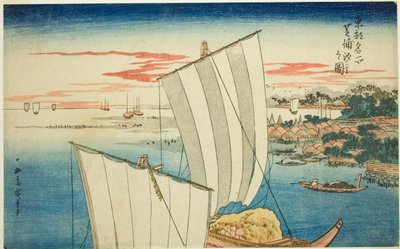 Low Tide at Shibaura, from the series Famous Views of the Eastern Capital by Utagawa Hiroshige