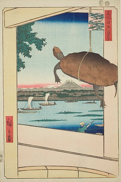 Mannen Bridge, Fukagawa, No.56 from the series One Hundred Famous Views of Edo by Utagawa Hiroshige