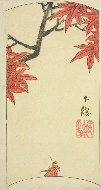Maple Leaves in Shimosa Province, section of sheet no. 7 from the series 