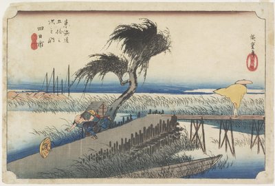 Mie River, Yokkaichi by Utagawa Hiroshige