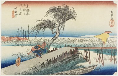 Mie River, Yokkaichi by Utagawa Hiroshige