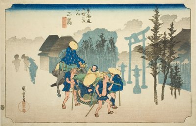 Mishima: Morning Mist, from the series "Fifty-three Stations of the Tokaido Road" by Utagawa Hiroshige