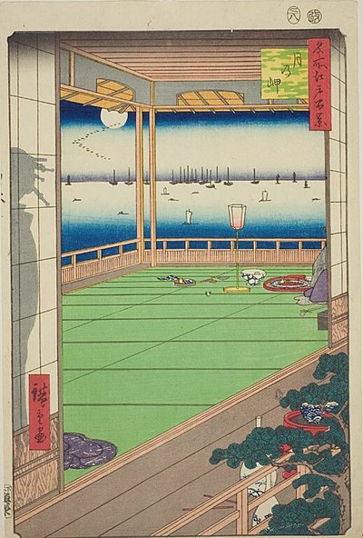 Moon-Viewing Point, No.82 from the series "One Hundred Famous Views of Edo" by Utagawa Hiroshige