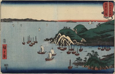 Muronotsu in Harima Province, July 1858 by Utagawa Hiroshige