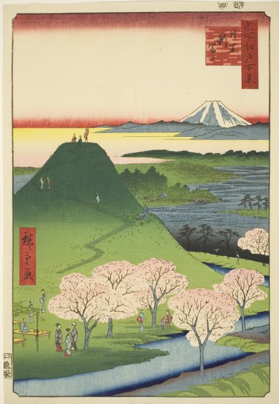 New Fuji, Meguro, from the series One Hundred Famous Views of Edo by Utagawa Hiroshige