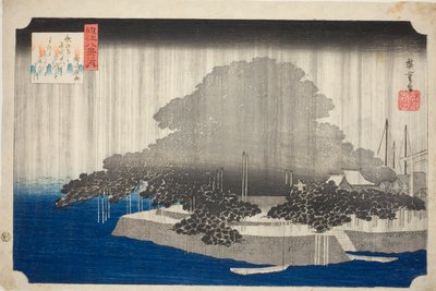 Night Rain at Karasaki, from the series 