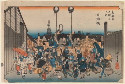 Nihonbashi, from the series: Tokaido go ju san tsugi no uchi by Utagawa Hiroshige