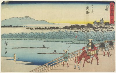 No.39 Okazaki, 1847-1852 by Utagawa Hiroshige