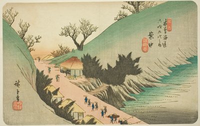 No. 16: Annaka, from the series "Sixty-nine Stations of the Kisokaido (Kisokaido rokujukyu tsugi no uchi)" by Utagawa Hiroshige