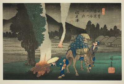 No. 19: Karuizawa, from the series Sixty-nine Stations of the Kisokaido (Kisokaido rokujukyu tsugi no uchi) by Utagawa Hiroshige
