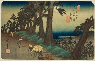 No. 26: Mochizuki, from the series "Sixty-nine Stations of the Kisokaido" by Utagawa Hiroshige