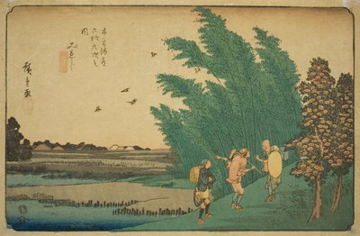 No. 56: Mieji, from the series "Sixty-nine Stations of the Kisokaido" by Utagawa Hiroshige