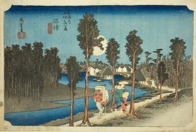 Numazu—Dusk, from the series The Fifty-Three Stations of the Tōkaidō Road by Utagawa Hiroshige