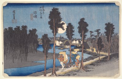 Numazu, Yellow Dusk from the series Fifty-three Stations of the Tokaido by Utagawa Hiroshige
