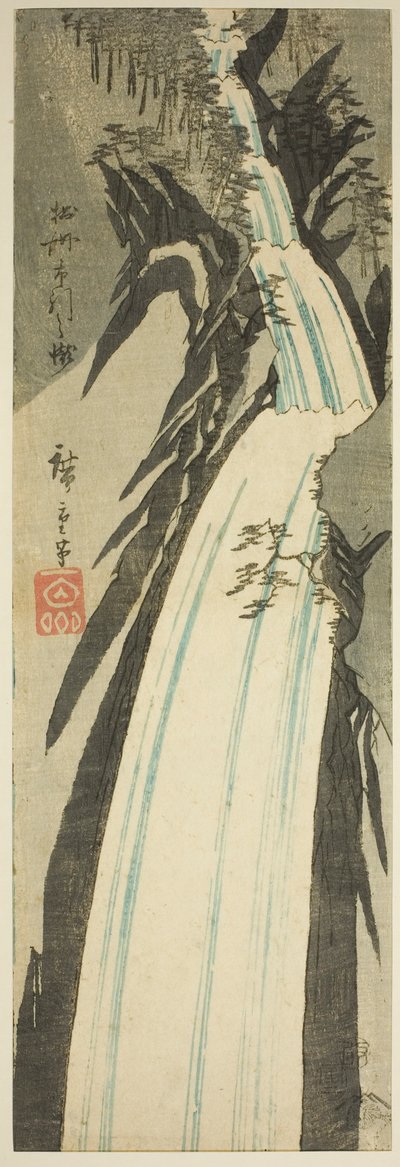 Nunobiki Waterfall in Settsu Province, from an Untitled Series of Views of the Provinces by Utagawa Hiroshige