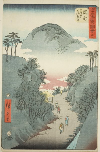 Okabe: Narrow Ivy-covered Road at Mount Utsu, no. 22 from the series 