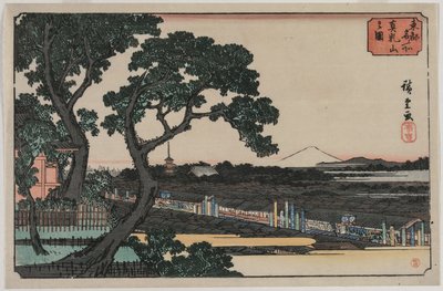 Picture of Matsuchiyama, from the series Famous Places in the Eastern Capital by Utagawa Hiroshige