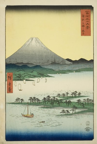 Pine Beach at Miho in Suruga Province (from the series Thirty-six Views of Mount Fuji) by Utagawa Hiroshige