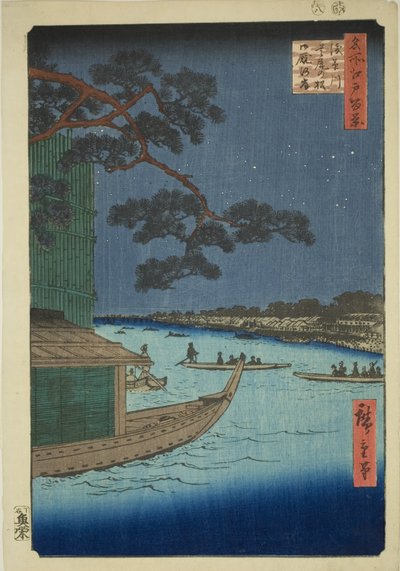Pine of Success and Oumayagashi, Asakusa River, from the series 