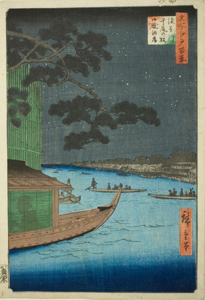 Pine of Success and Oumayagashi, Asakusa River, from the series 