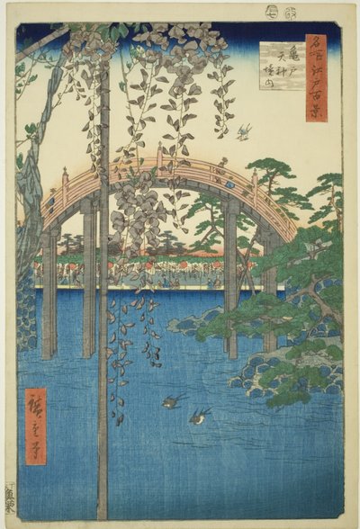 Precincts of Kameido Tenjin Shrine, from the series "One Hundred Famous Views of Edo" by Utagawa Hiroshige