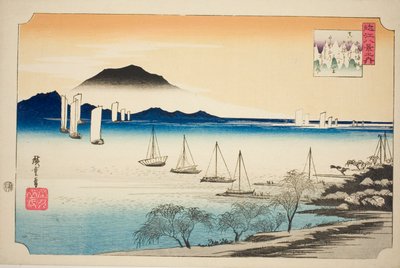 Returning Sails at Yabase, from the series 