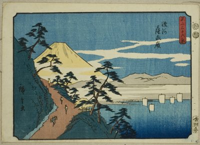 Satta Peak in Suruga Province, from the series "Thirty-six Views of Mount Fuji" by Utagawa Hiroshige