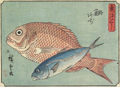 Snapper and Horse Mackerel by Utagawa Hiroshige