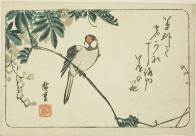 Sparrow and Wisteria by Utagawa Hiroshige