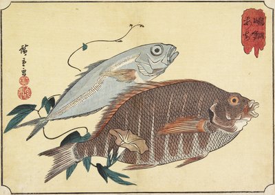 Striped Snapper and Horse Mackerel by Utagawa Hiroshige