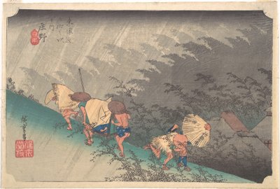 Sudden Shower in Shōno by Utagawa Hiroshige