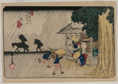 Suhara, from the series Sixty-Nine Stations of the Kisokaido by Utagawa Hiroshige