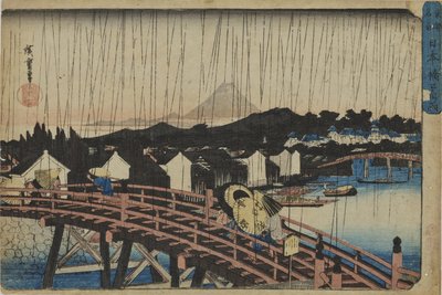 Sunshower at Nihonbashi Bridge from the Series Famous Places of the Eastern Capital by Utagawa Hiroshige