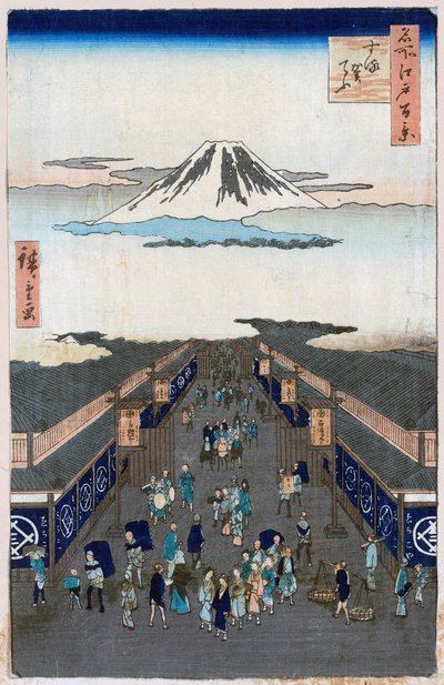 Surugacho One Hundred Famous Views of Edo by Utagawa Hiroshige