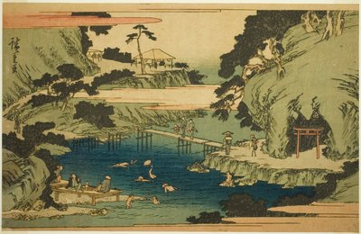 Takinogawa at Oji, from the series "Famous Places in the Eastern Capital" by Utagawa Hiroshige
