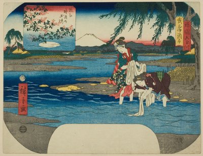 The Chofu Jewel River in Musashi Province and the Noji Jewel River in Omi Province, from the series 