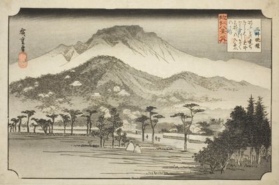 The Evening Bell at Miidera, from the series "Eight Views in Omi Province" by Utagawa Hiroshige