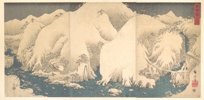 The Kiso Mountains in Snow by Utagawa Hiroshige