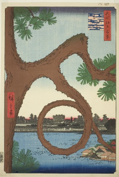 The Moon Pine on the Temple Grounds at Ueno, from the Series 
