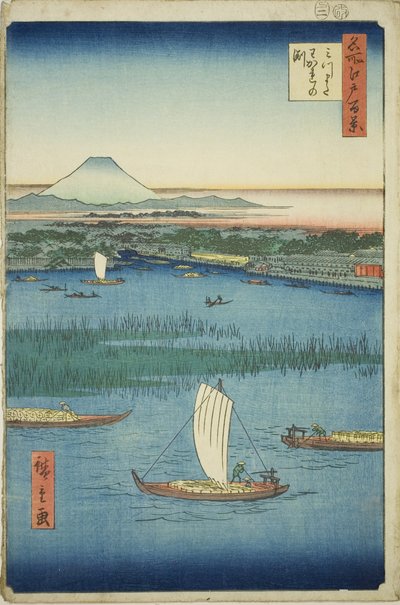The Parting Depth of the Three-pronged River, from the series One Hundred Famous Views of Edo by Utagawa Hiroshige