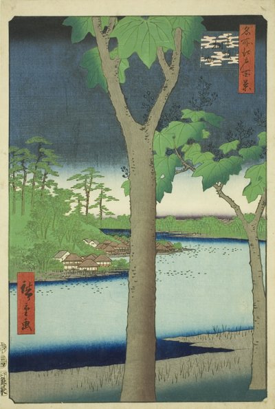 The Paulownia Grove at Akasaka, from the series 