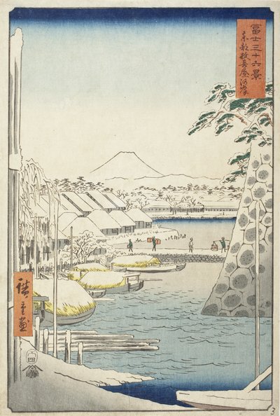 The Riverbank at Sukiya in the Eastern Capital by Utagawa Hiroshige