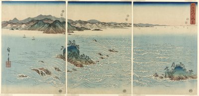 The Whirlpools in Naruto Strait, Awa Province by Utagawa Hiroshige
