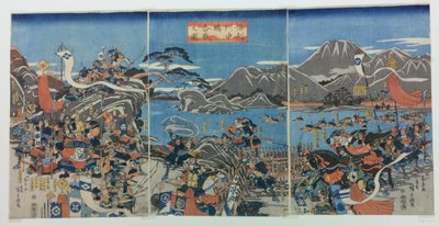 The Battle of Kawanakajima in Shinano Province by Utagawa Hiroshige