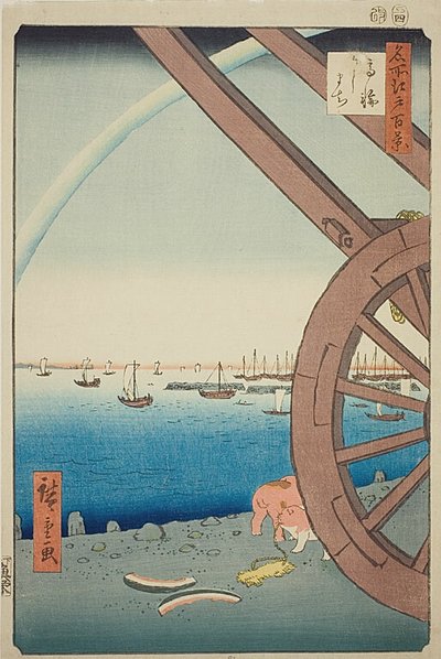 Ushimachi at Takanawa, No.81 from the series "One Hundred Famous Views of Edo" by Utagawa Hiroshige